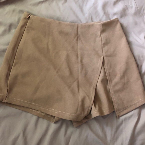 Tan mini skort - Picture 4 of 4